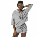 Sweat à capuche femme Reebok Wor Gris foncé