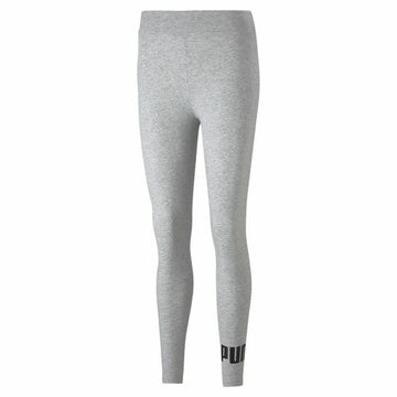 Leggings de Sport pour Femmes Puma Essentials Logo Gris clair