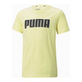 Child's Short Sleeve T-Shirt Puma  Alpha Graphic Yellow