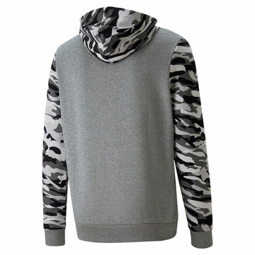 Men’s Hoodie Puma ESS Camo Black Grey White Camouflage