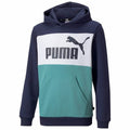 Sweat à capuche enfant Puma Essential Colorblock Bleu foncé