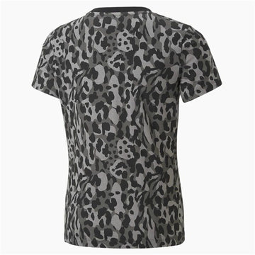 Child's Short Sleeve T-Shirt Puma Alpha AOP Black