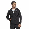 Veste de Sport pour Homme Reebok Identity Tape FZ Noir