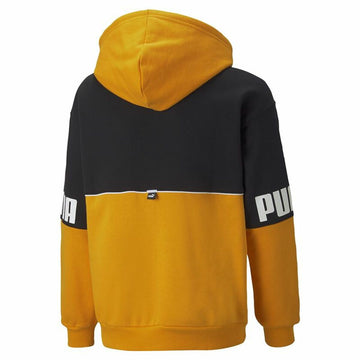 Sweat à capuche homme Puma Power Colorblock Noir Jaune