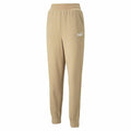 Long Sports Trousers Puma Embroidery High Beige Lady