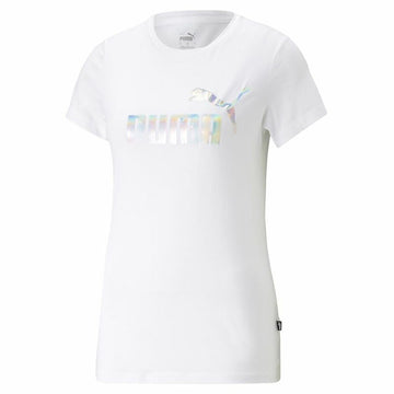 Women’s Short Sleeve T-Shirt Puma Ess+ Nova Shine White