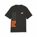 Men’s Short Sleeve T-Shirt Puma Power Colorblock Black