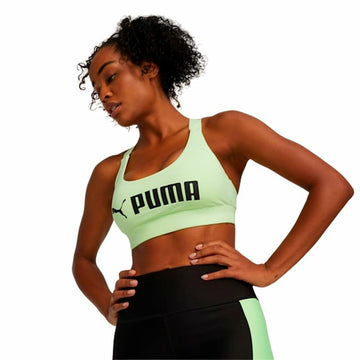 Soutien-gorge de Sport Puma Mid Impact fit Vert citron Jaune