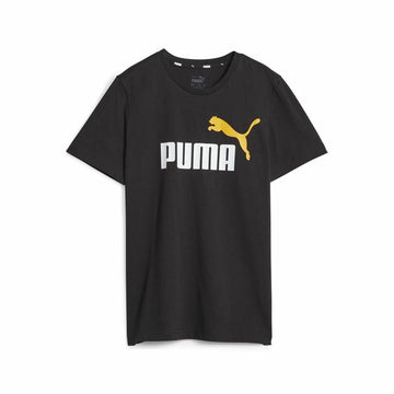 Kurzarm-T-Shirt für Kinder Puma Ess+ 2 Col Logo Schwarz