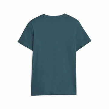 Kurzarm-T-Shirt für Kinder Puma Ess+ 2 Col Logo Dunkelgrün
