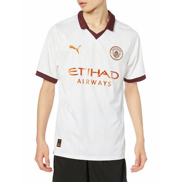 Men's Short-sleeved Football Shirt Puma  Manchester City Away White