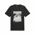 Herren Kurzarm-T-Shirt Puma Graphiccs Sneaker Schwarz