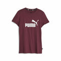 Child's Short Sleeve T-Shirt Puma Ess Logo Maroon