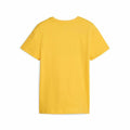 Child's Short Sleeve T-Shirt Puma Ess+ 2 Col Logo Yellow