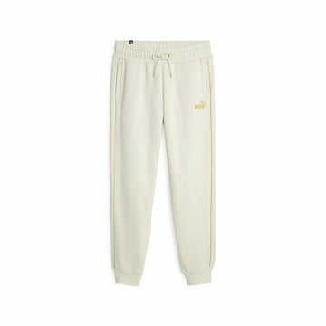 Long Sports Trousers Puma Ess+ Minimal Gold Beige Lady