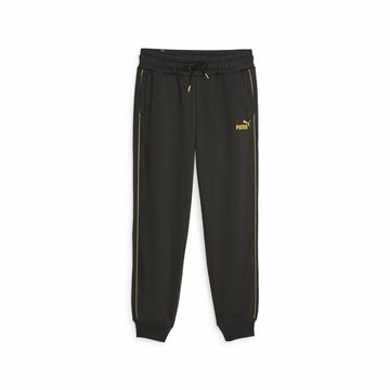 Pantalon de sport long Puma Ess+ Minimal Gold Noir Femme