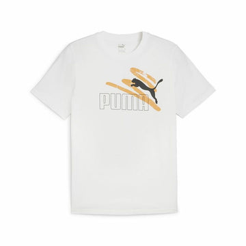 Men’s Short Sleeve T-Shirt Puma Essentials+ AB White