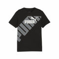 Child's Short Sleeve T-Shirt Puma Power Graphic Black