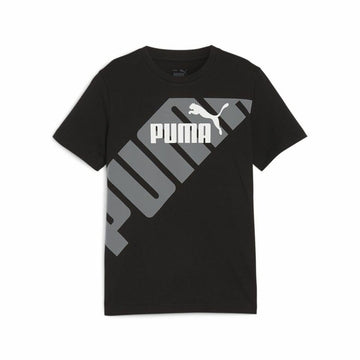 T shirt à manches courtes Enfant Puma Power Graphic Noir