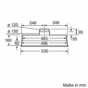 Kuhinjska napa Neff DBM60A 206W 618 m3/h Srebrna (53 cm)