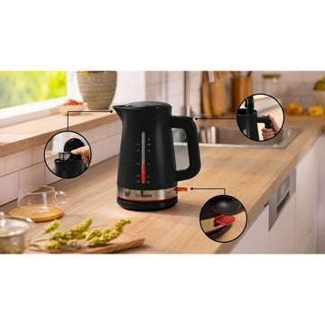 Kettle BOSCH TWK4M223 Black Plastic 2400 W 1,7 L