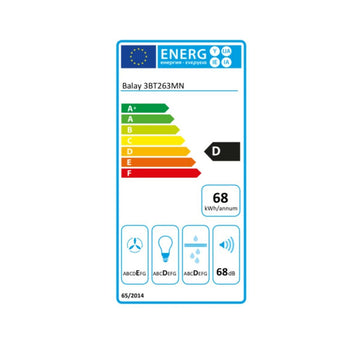 Konventioneller Rauchfang Balay 3BT263MN 370 m3/h 54 dB 146W Schwarz