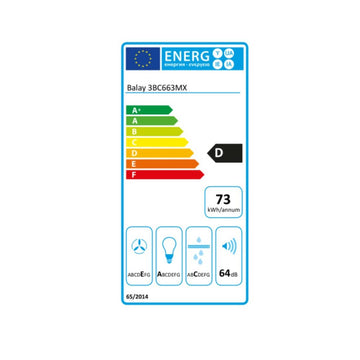 Kuhinjska napa Balay 3BC663MX 60 cm 380 m3/h 64 dB 135W