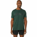 T-shirt à manches courtes homme Asics Big Logo Vert foncé