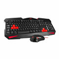 Tastatur mit Maus Tacens MCP1 Schwarz Rot Schwarzweiß Qwerty Spanisch