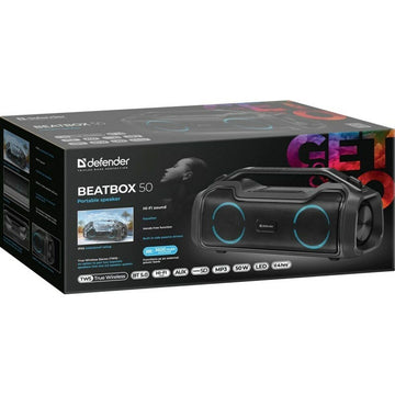 Haut-parleurs bluetooth portables Defender BeatBox 50 Noir 50 W (1 Unités)
