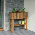 Plant pot Ekju 78 x 29 x 79 cm Brown Wood Squared