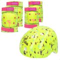 Sportschutz-Set Colorbaby Neon Cali Vibes Gelb (4 Stück)