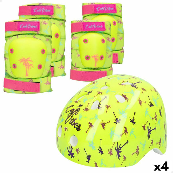 Sportschutz-Set Colorbaby Neon Cali Vibes Gelb (4 Stück)
