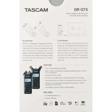 Recorder Tascam DR-07X Blue Black