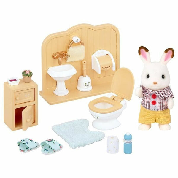 Actionfiguren Sylvanian Families Chocolate Rabbit and Toilet Set