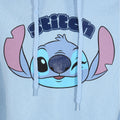 Sweat à capuche unisex Stitch Cute Face Bleu