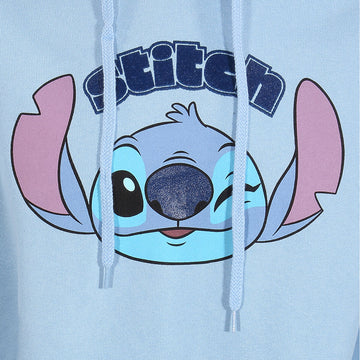 Unisex Sweater mit Kapuze Stitch Cute Face Blau