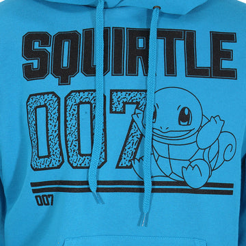 Unisex Sweater mit Kapuze Pokémon Squirtle Line Art Blau