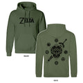 Unisex Sweater mit Kapuze The Legend of Zelda Logo and Shield grün