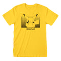 Unisex Short Sleeve T-Shirt Pokémon Pikachu Katakana Yellow