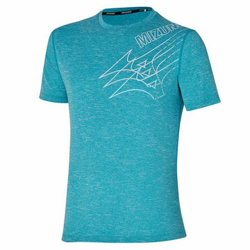 Herren Kurzarm-T-Shirt Mizuno Core Tee türkis