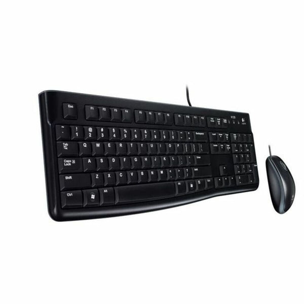 Keyboard and Optical Mouse Logitech Desktop MK120 1000 dpi USB