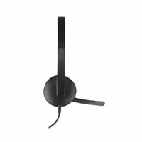 Kopfhörer mit Mikrofon Logitech 981-000475 USB 1,8 m Schwarz