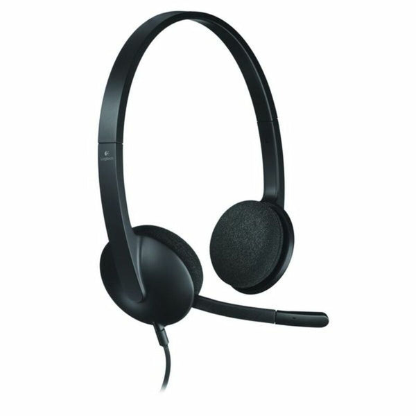 Kopfhörer mit Mikrofon Logitech 981-000475 USB 1,8 m Schwarz
