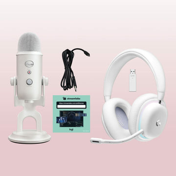 Kopfhörer mit Mikrofon Logitech G735 Weiß Blau/Weiß