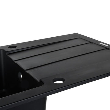 Sink with One Basin Maidsinks 1D volcano 76 x 44 cm Black