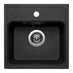 Sink with One Basin Pyramis Camea 35 x 26,5 cm Black 1 Piece