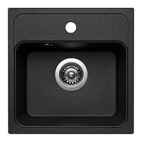 Sink with One Basin Pyramis Camea 35 x 26,5 cm Black 1 Piece