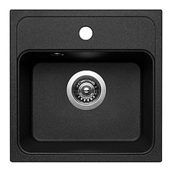 Sink with One Basin Pyramis Camea 35 x 26,5 cm Black 1 Piece