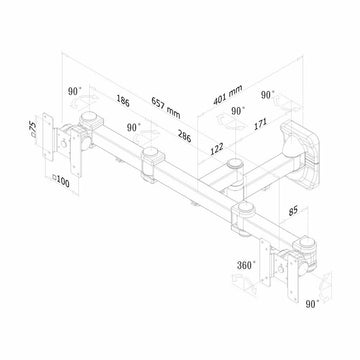 Nosilec za TV Neomounts FPMA-W960D 27" 12 kg 10" 6 Kg